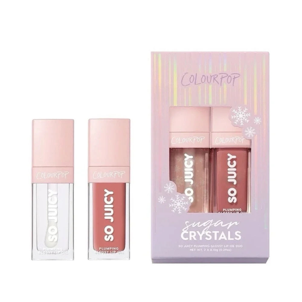 ColourPop Sugar Crystals So‎ Juicy Plumping Glossy Lip Oil Duo New in Box